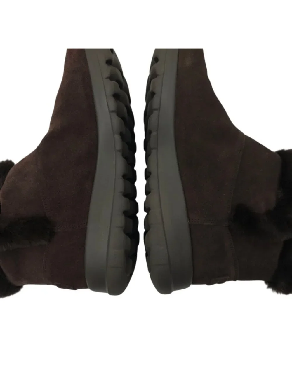 Skechers On The GO Joy Bundle Up Boots Sz 10 Brown Suede Faux Fur Ankle Bootie
